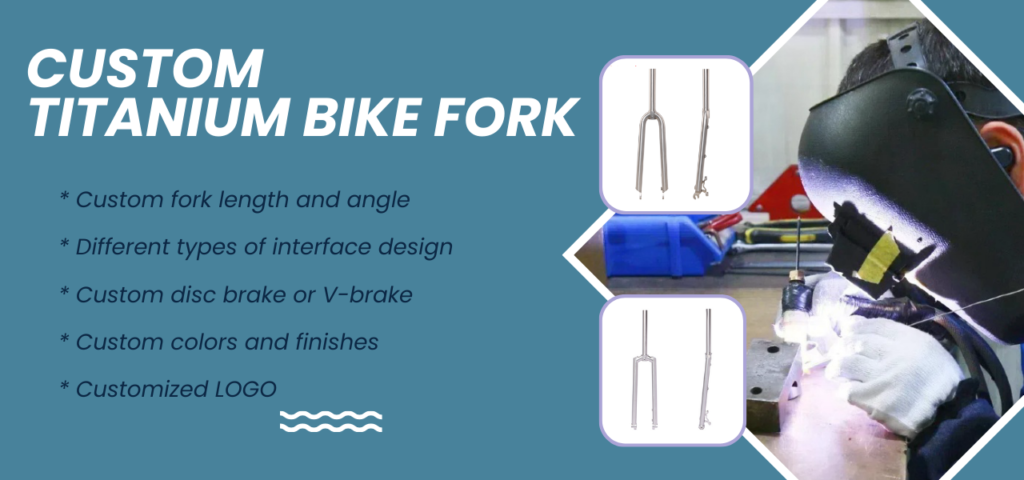 Custom titanium bike fork