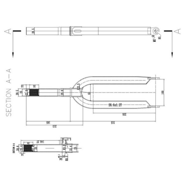 Titanium BMX Fork, R-TBF-03-006